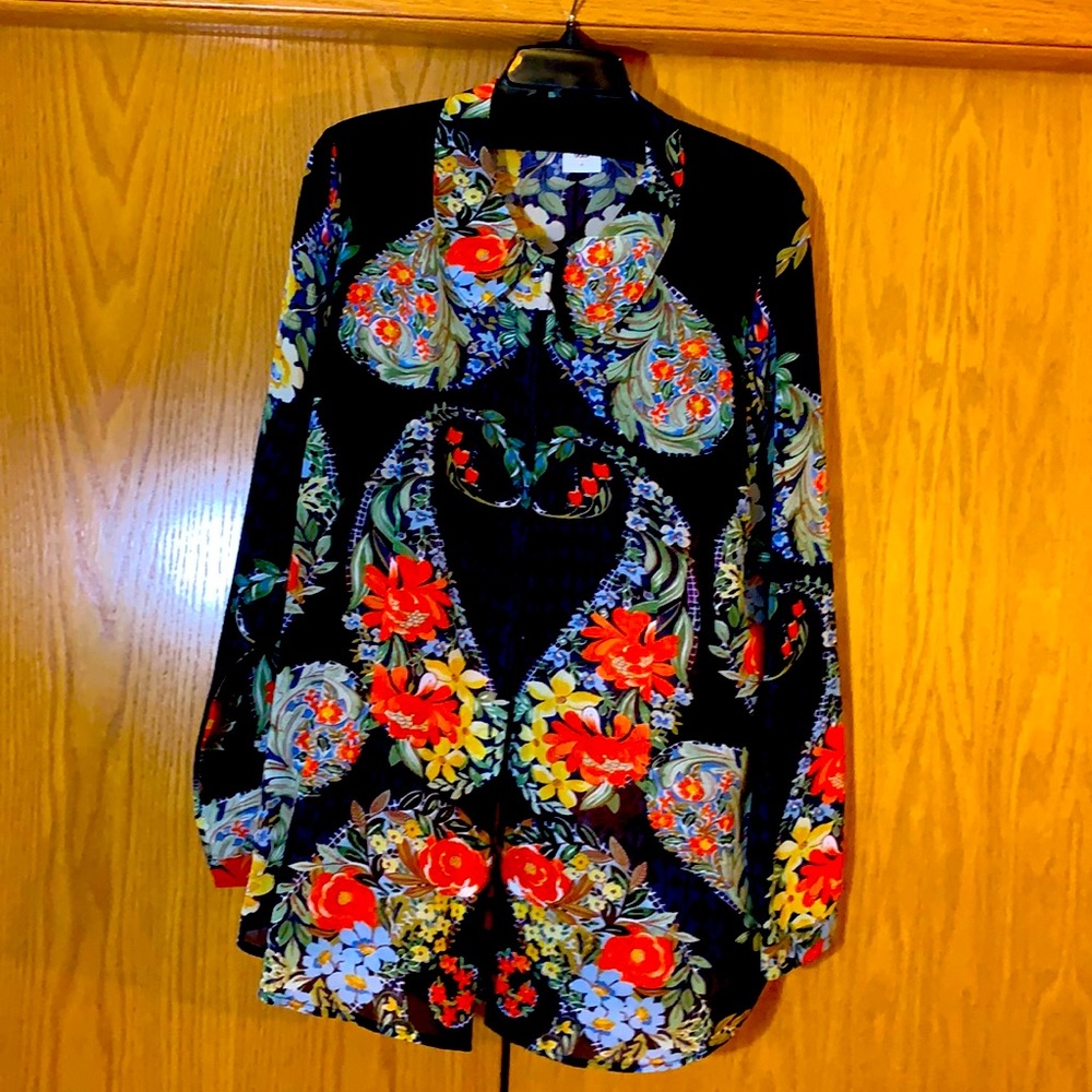 Sheer Patterned Blouse